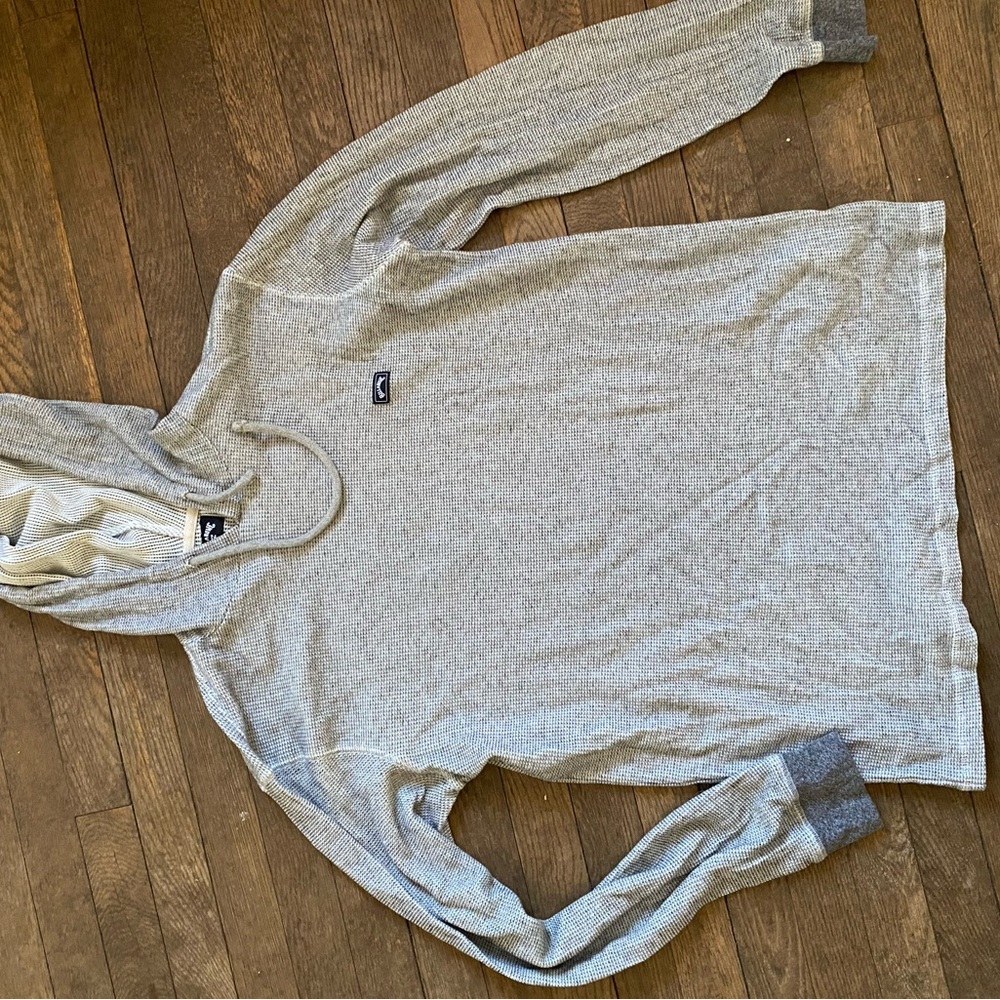 Billabong Grey Thermal Long Sleeve Hoodie